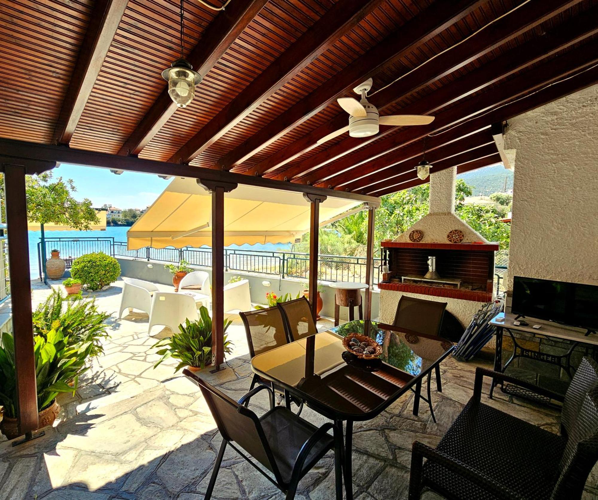 Polianthi Seaside House Villa Marathos  ภายนอก รูปภาพ